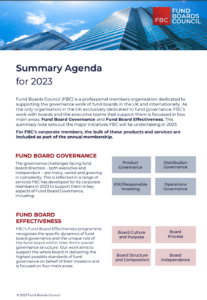 Front cover of FBC Summary Agenda 2023